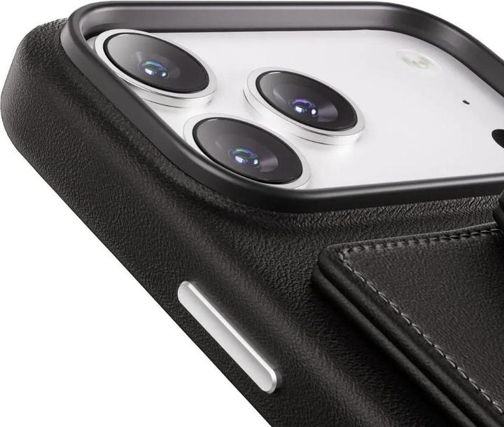 Produktbild Levelo Vertex PU Kunstleder Kartenfach Hülle Apple iPhone 17 Pro Max - Schwarz (Apple iPhone 17 Pro Max)