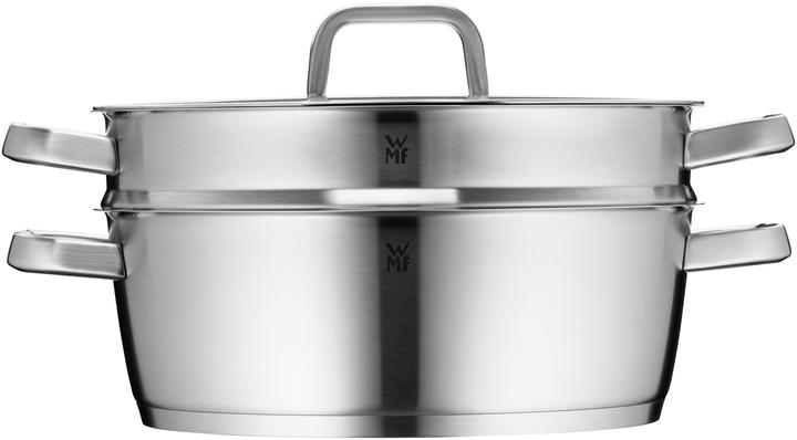 Produktbild WMF Bräter mit Dampfgareinsatz stahlgrau (Edelstahl, 28 x 20.20 cm)
