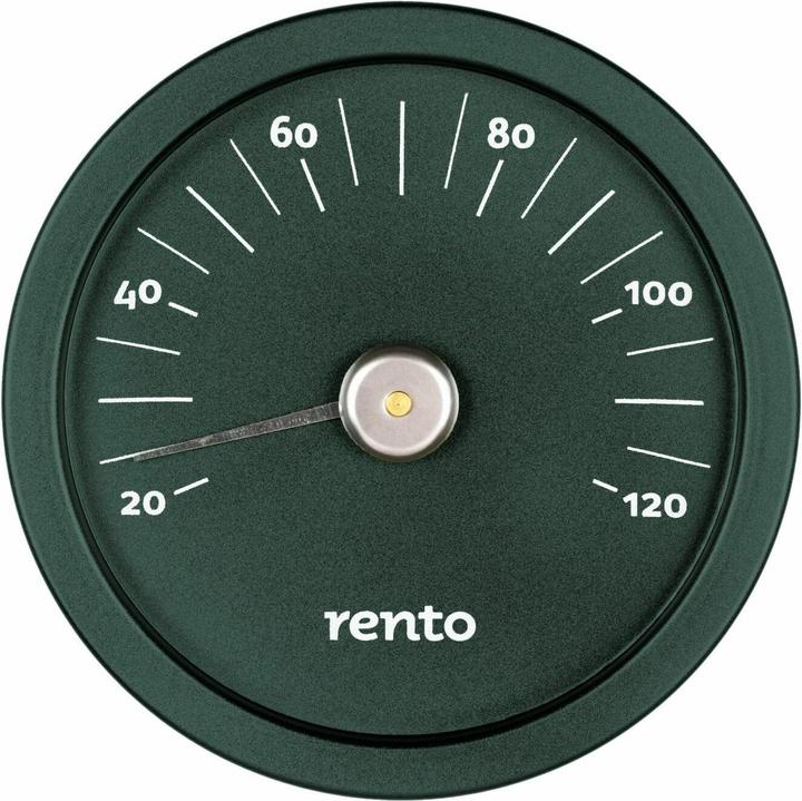 Rento Sauna-Thermometer, Aluminium, schwarz, rund