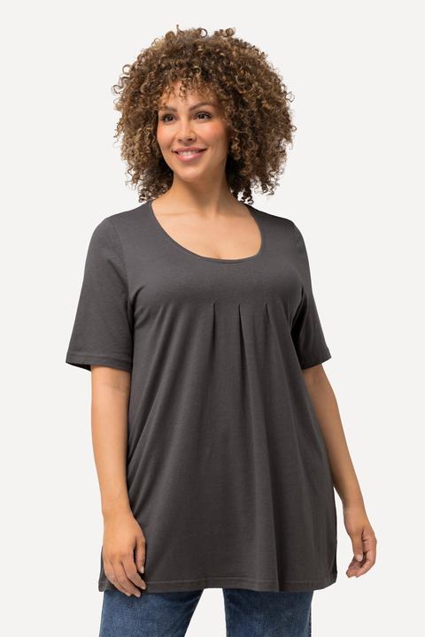 Actual product image Ulla Popken Essential Front Pleat Tee (46, 48)