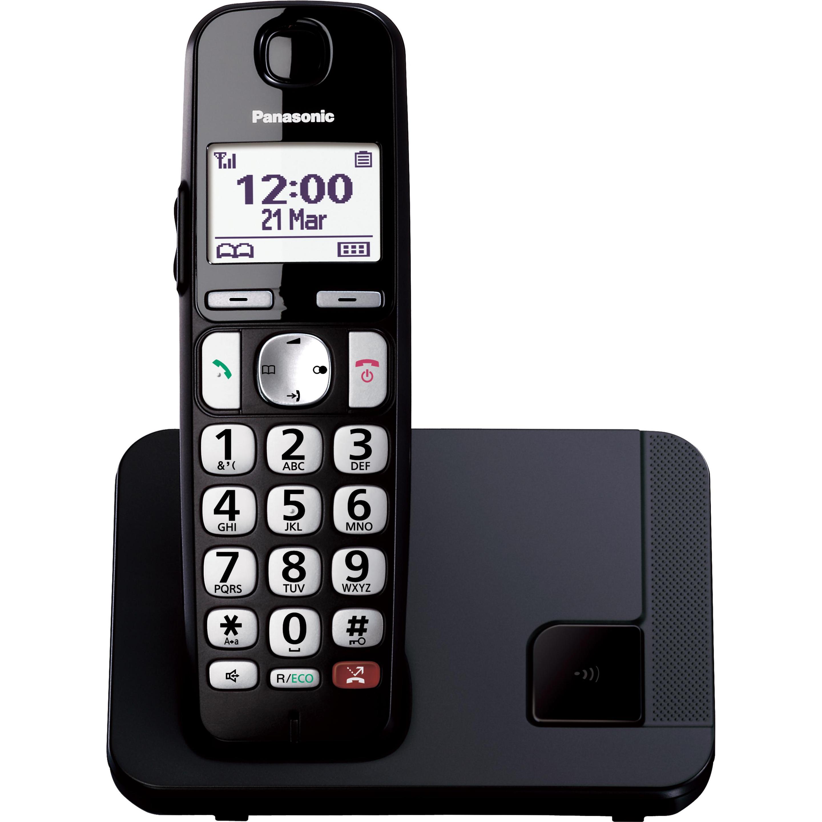Panasonic KX-TGE250, Telefon, Schwarz
