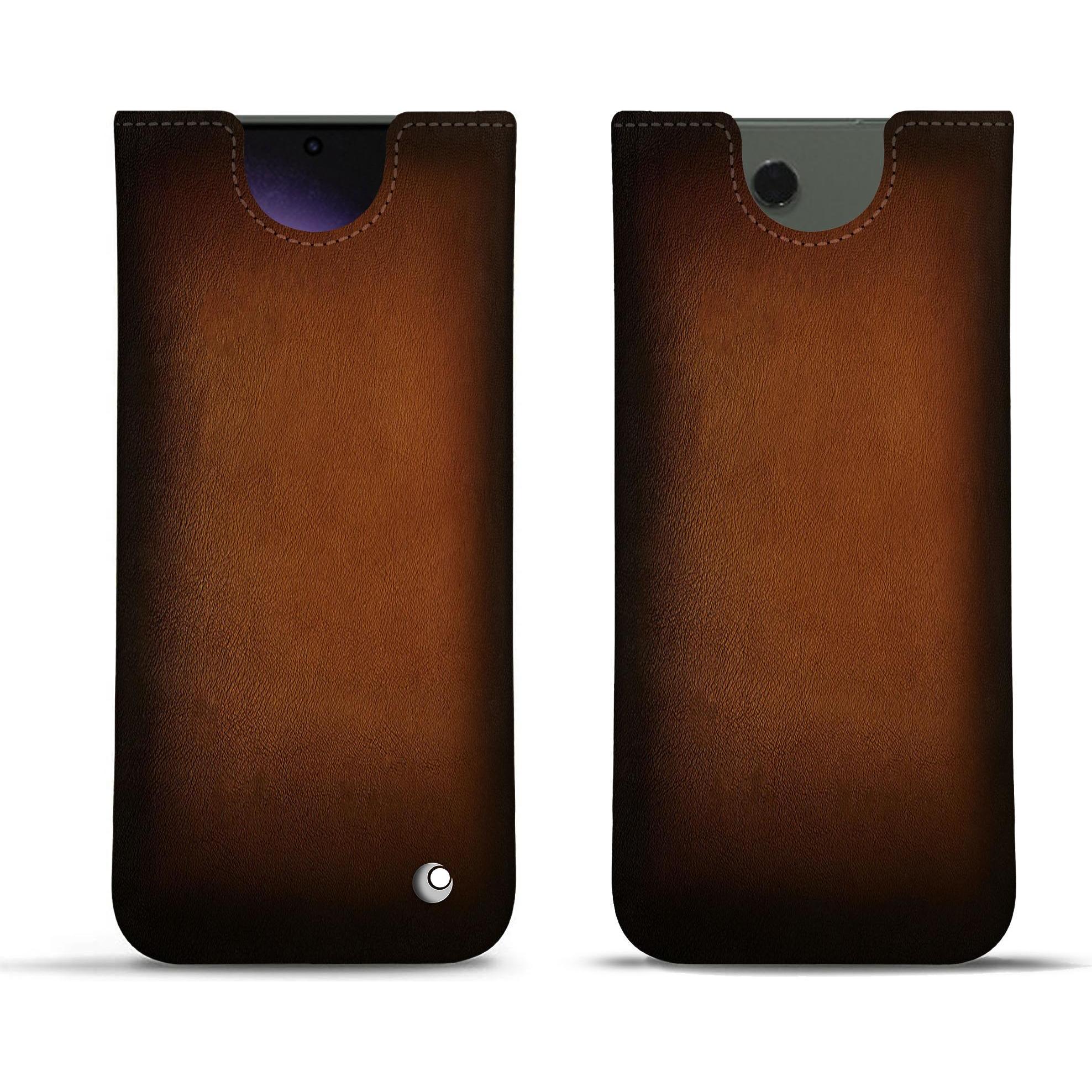 Noreve Lederschutzhülle (Samsung Galaxy S24 Ultra), Smartphone Hülle, Braun