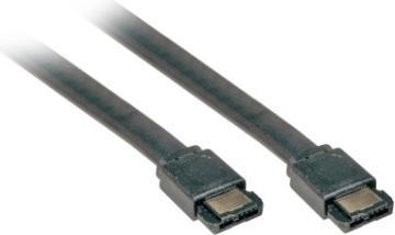 Produktbild EFB Elektronik ESATA-ESATA Kabel 1,0m schwarz Schirmung:Geflecht+Folie+PIMF