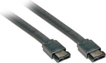 Actual product image EFB Elektronik ESATA-ESATA cable 1.0m black Shielding:Braid+Foil+PIMF