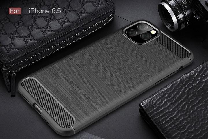 Immagine prodotto Screenguard Custodia Apple iPhone 11 Pro Max Carbon Brushed Soft TPU (Apple iPhone 11 Pro Max)