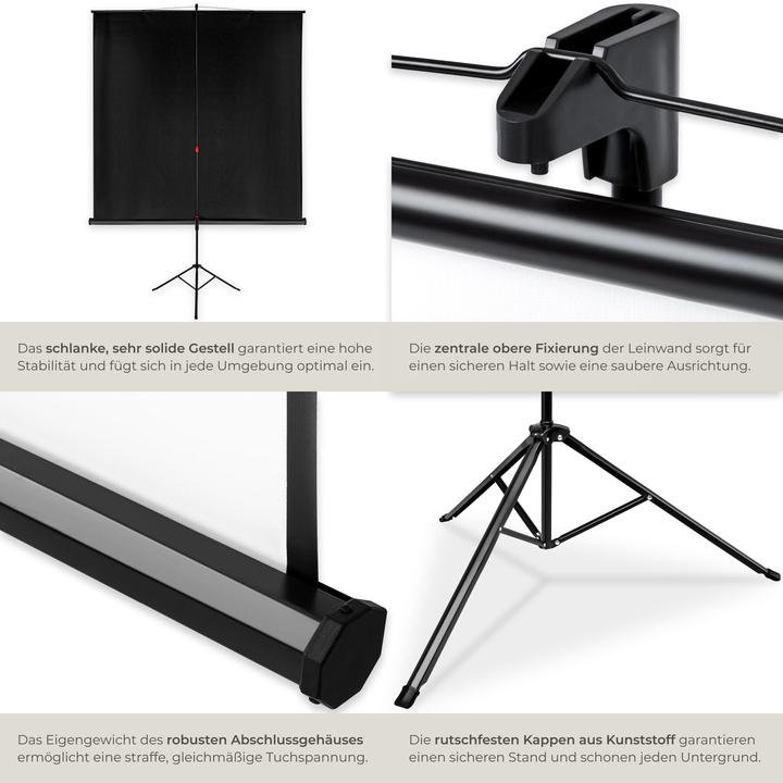 Produktbild tectake Stativ Beamer Leinwand (84.25", 1:1)