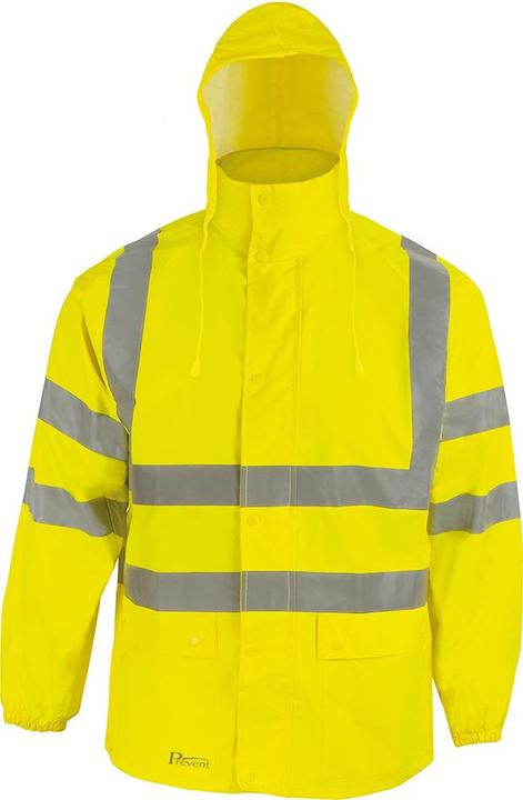 Actual product image Prevent High-visibility rainproof jacket size XXL yellow 100% PES (XXL)