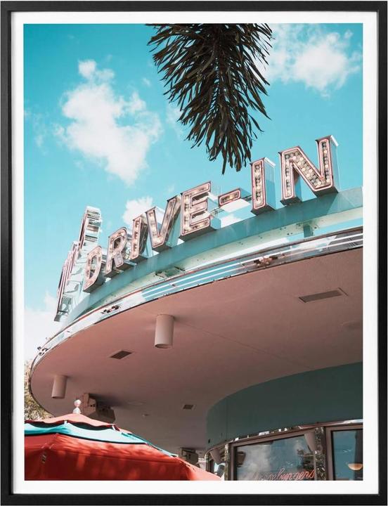 Produktbild Trenddeko Miami Drive-In - Seitenansicht (40 x 50 cm)
