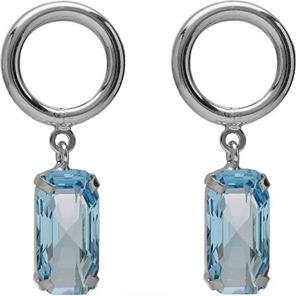 Victoria Cruz, Ohrringe, Silberne Ohrringe mit blauem Kristall Inspire A4682-10ht