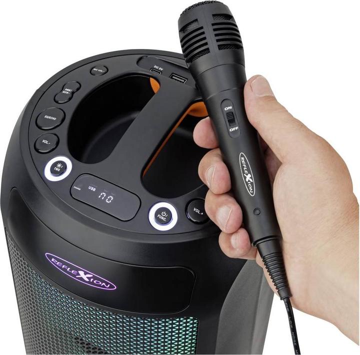 Actual product image Reflexion PSX30BT Disco speaker with radio, Bluetooth, USB, AUX-IN and rechargeable battery (PSX30BT) (Active)