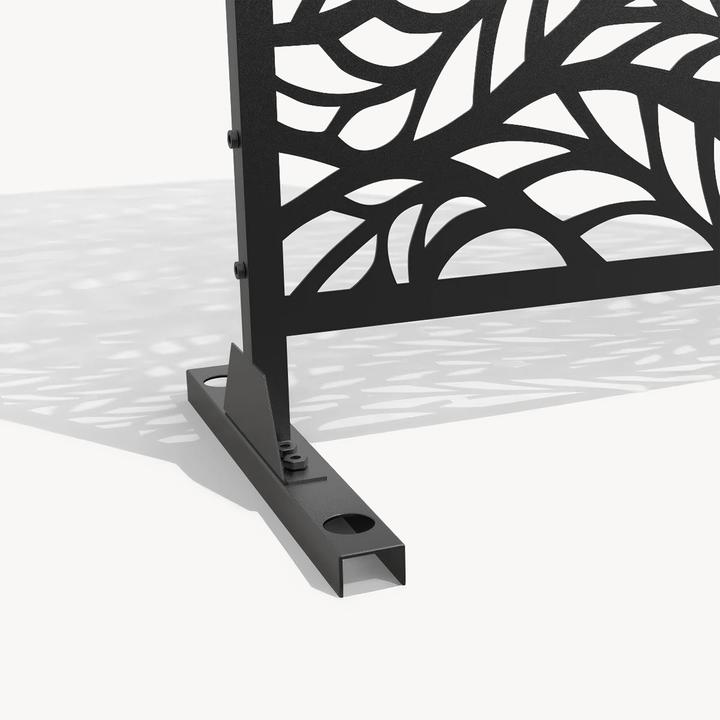 Actual product image Casa.Pro Trennwand And verzinkter Stahl 180x90 cm Schwarz (180 x 90 x 40 cm)