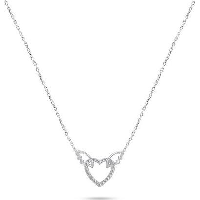 Brilio, Halsschmuck, Silver - Playful silver necklace with zircons NCL36W