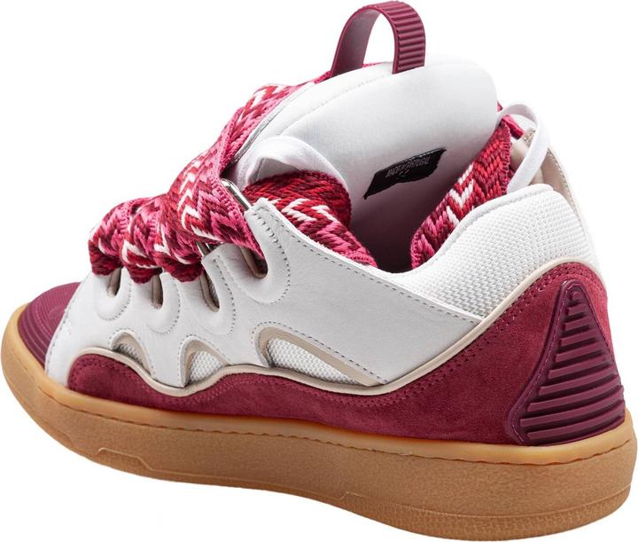 Immagine prodotto Lanvin curb sneaker in leather and suede color white and berry (42)