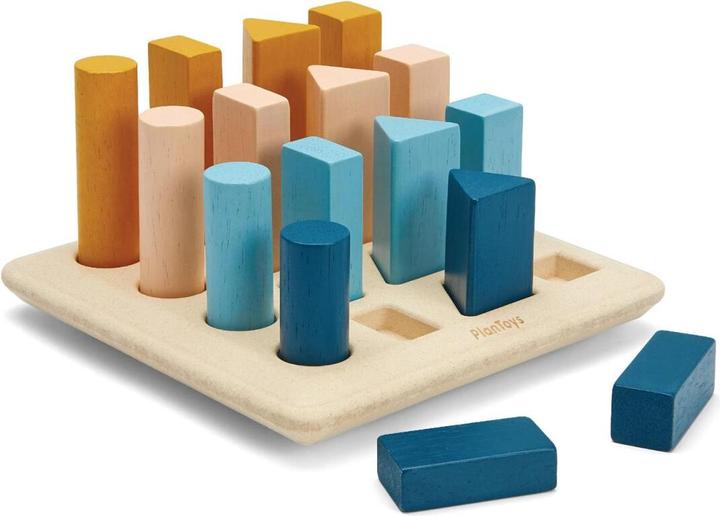 Actual product image Plantoys Orchard geometric block table
