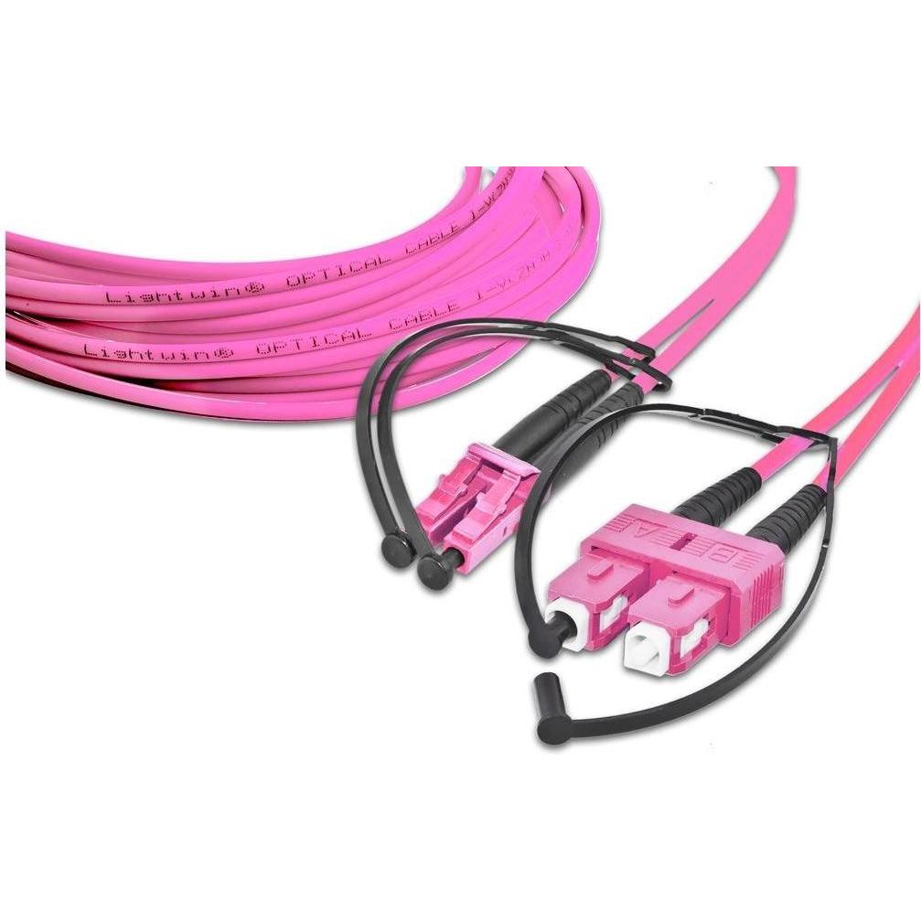 Lightwin LWL-Patchkabel LC-SC, Multimode, OM4, 3m (3 m), Netzwerkkabel