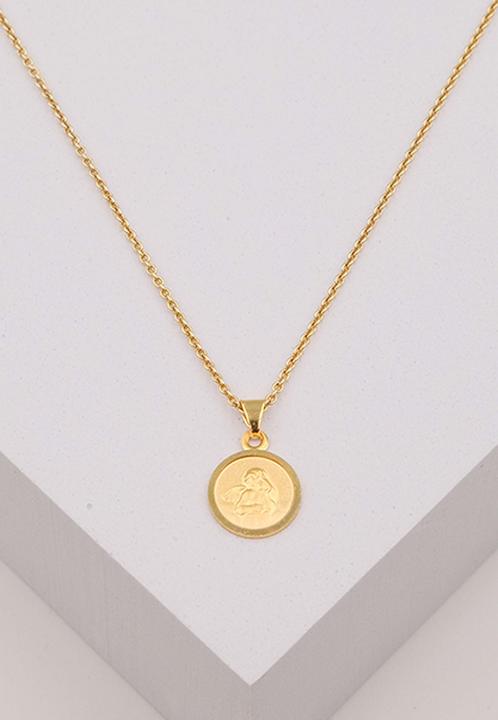 Image du produit Muau Pendant medal angel yellow gold 750, 10mm (Or jaune 750/18K)