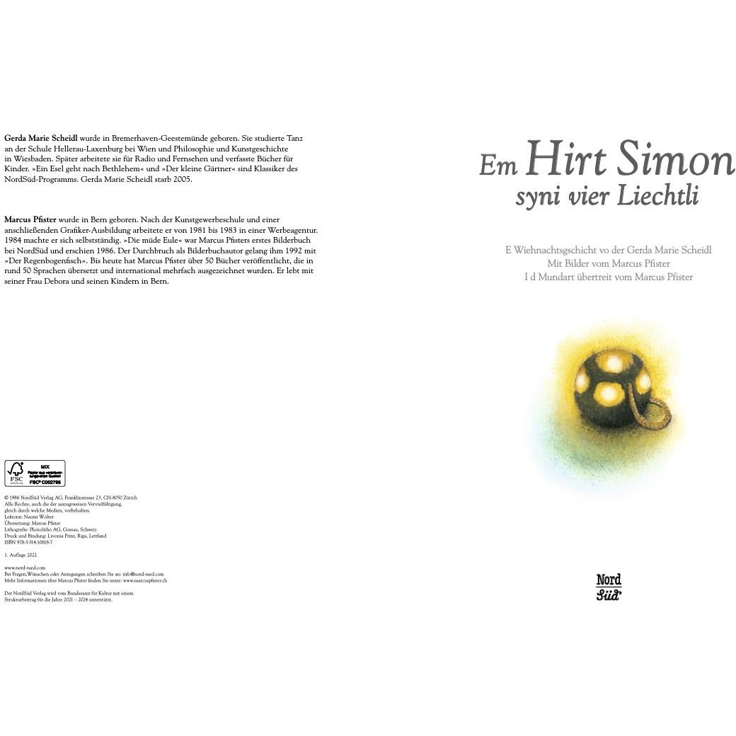Thumbnail - Em Hirt Simon syni vier Liechtli, Kinderbücher von Gerda Marie Scheidl
