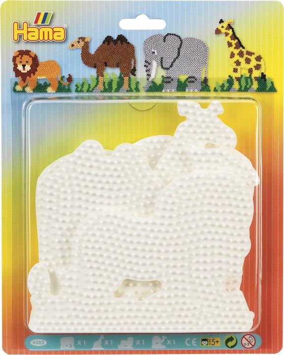 Hama Perlen Épingle Pl. Lion/Camel/Elephant/Girafe
