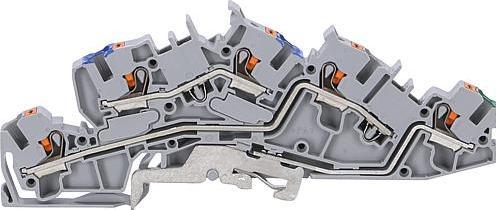 Produktbild Wago Installationsetagen- 2205-7646 klemme,mit Drücker,4 mm²,grau