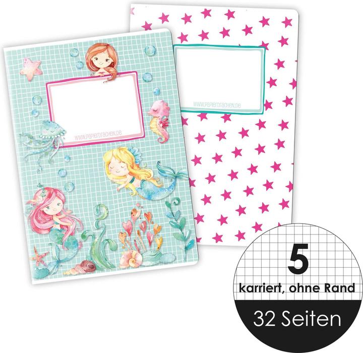 Immagine prodotto Papierdrachen Set di 4 quaderni DIN A5 - Sirena (VE 4)