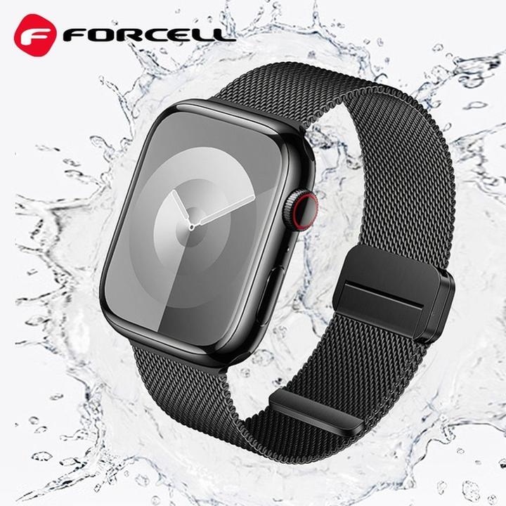 Image du produit Forcell Bracelet pour Apple Watch F-Design FA14 acier magnétique 38 / 40 / 41 mm noir (Acier, Acier inoxydable)