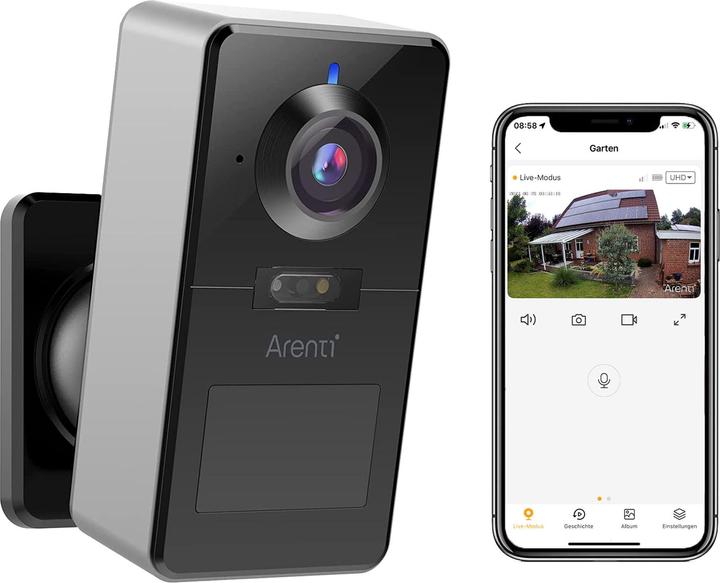 Actual product image Arenti IP Outdoor Camera Power1 2K 5G (2560 x 1440 Pixels)