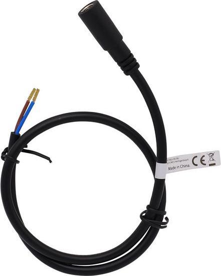 Actual product image RND Electronics DC connection cable, 2.1x5.5x9.5mm socket - open ends, straight, 300mm, black (0.13 m)
