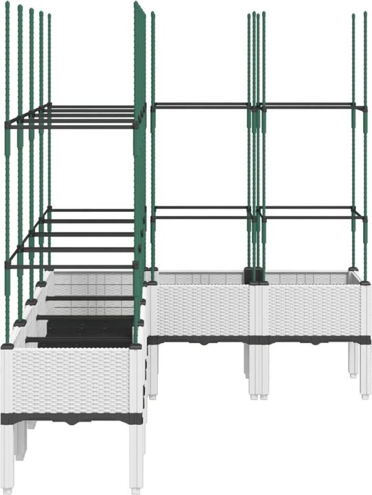 Image du produit vidaXL Bac à plantes avec treillis PP