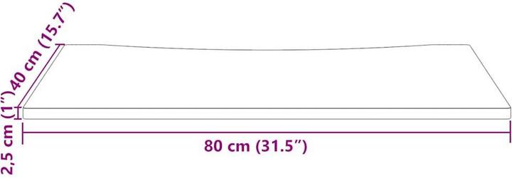 Produktbild VidaXL Schreibtischplatte 80x40x2,5 cm Massivholz Kiefer (80 x 40 x 2.5 cm)