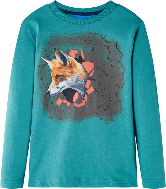 Immagine prodotto VidaXL Camicia da bambino a maniche lunghe blu scuro 128,Materiale: 100 (128)