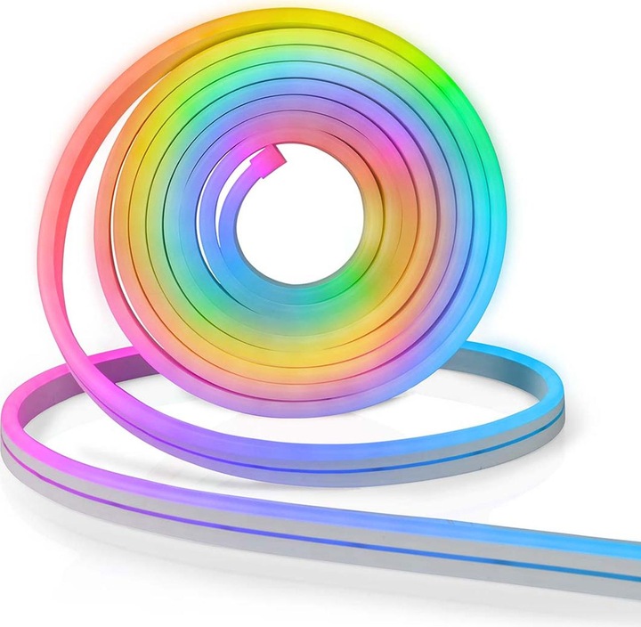 Actual product image Nedis WIFILN51CRGB Smart Full Color LED pásek Wi-Fi | Více barev | 5000 mm | IP65 | 960 lm, F (Multicoloured, 500 cm, Indoor, Outdoor)