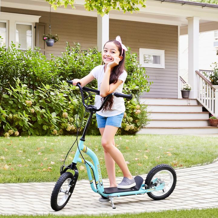 Actual product image Homcom Kinderscooter Stahl, Aluminium Hellblau