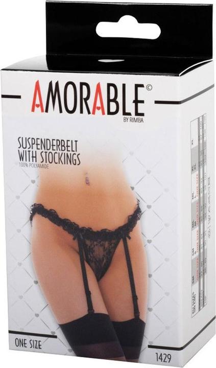 Produktbild Rimba Strapsgürtel + Strümpfet "Melina" (One Size)