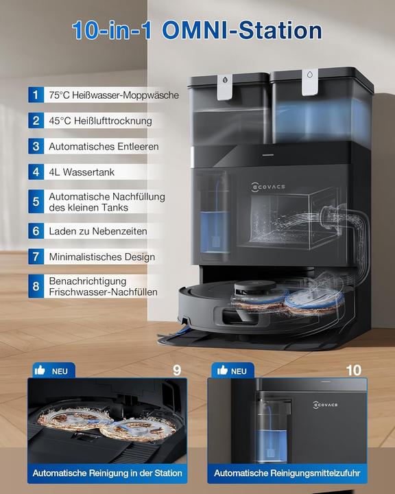 Actual product image Ecovacs Deebot Saugroboter T30C black (25000 Pa)