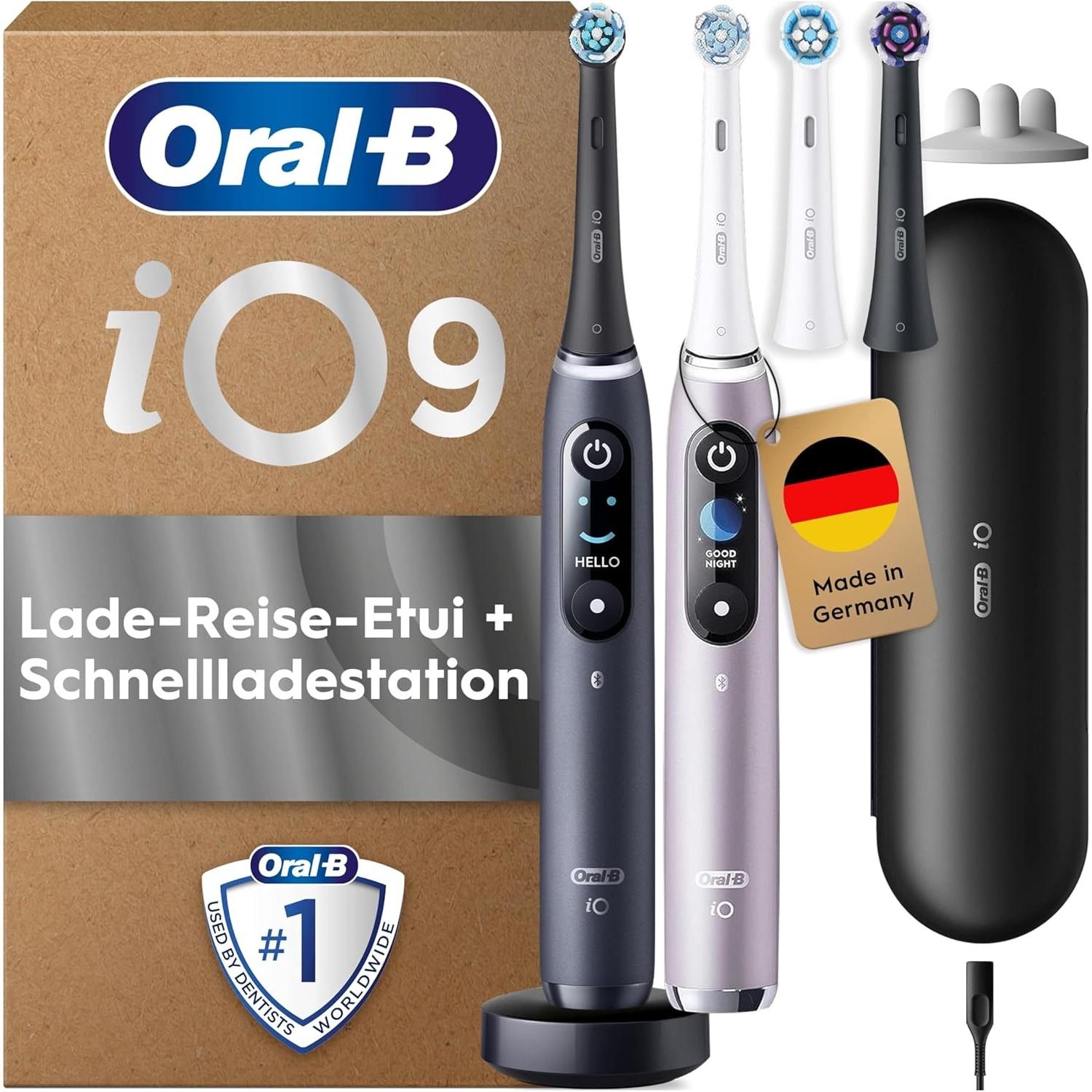 Oral-B, Spazzolino Elettrico, Duo Pack Elettriche Con 4 Spazzolini, Custodia E Supporto, Tecnologia Avanzata