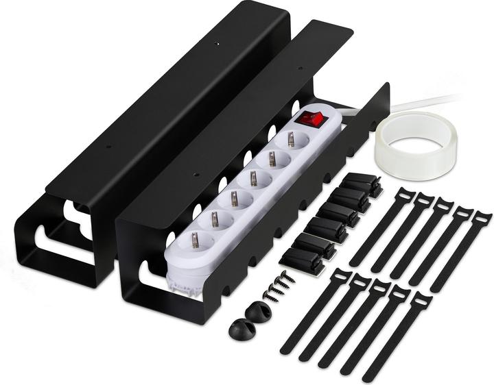 Actual product image Relaxdays Kabelkanal für Schreibtisch 2er Set (Duct, 1 cm)