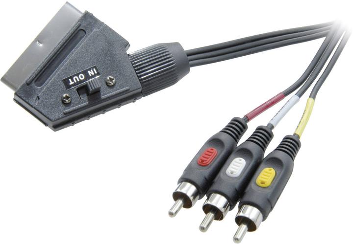 Actual product image SpeaKa Professional SCART 3 Cinch adapter cable 2 m (2 m)