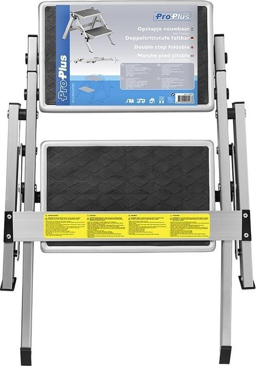 Produktbild ProPlus Doppeltrittstufe Aluminium faltbar