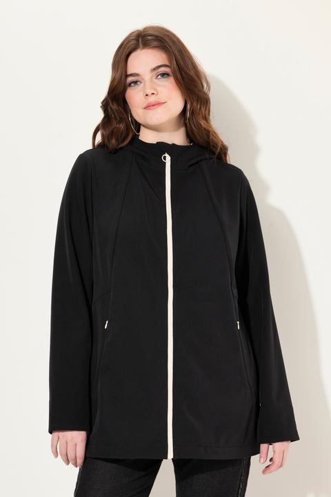 Produktbild Ulla Popken HYPRAR Softshelljacke, wasserabweisend 2-Wege-Reissverschluss, Kapuze (42, 44)
