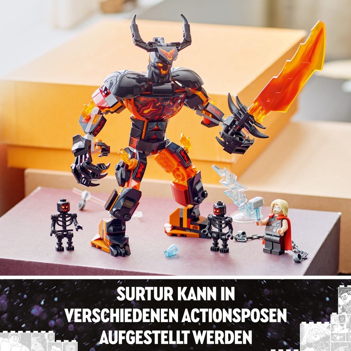 Immagine prodotto LEGO Figura di costruzione di Thor contro Surtur (76289, LEGO Marvel)