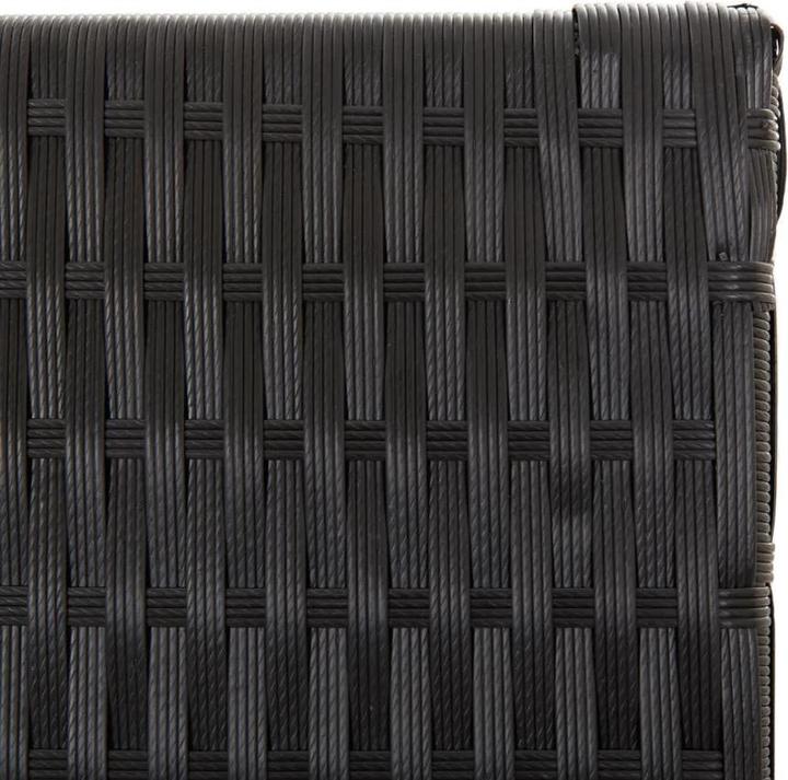 Produktbild vidaXL Paravent 4-tlg. Schwarz Poly Rattan,Farbe: Schwarz,Material