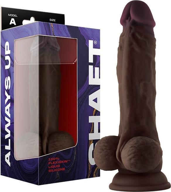 Actual product image Shaft Model A Straight Flexiskin Double Layered Realistic Extremely Soft Dildo with Balls Sex Toys L