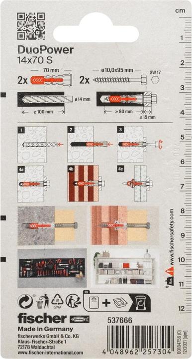 Immagine prodotto Fischer SB Tassello in nylon Duopower (2 pz.)