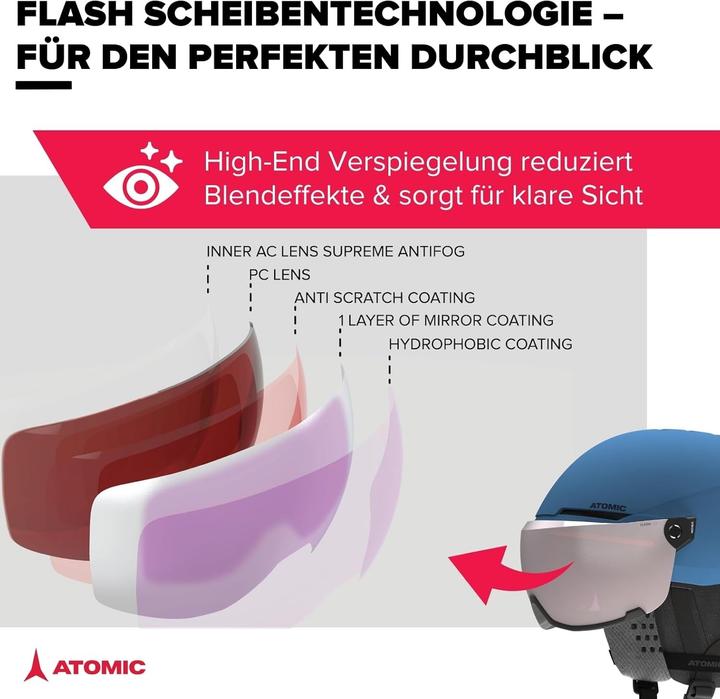 Produktbild Atomic Savor Visor Junior Skihelm (Grösse: 48-52 cm, blue) (48 - 52 cm)