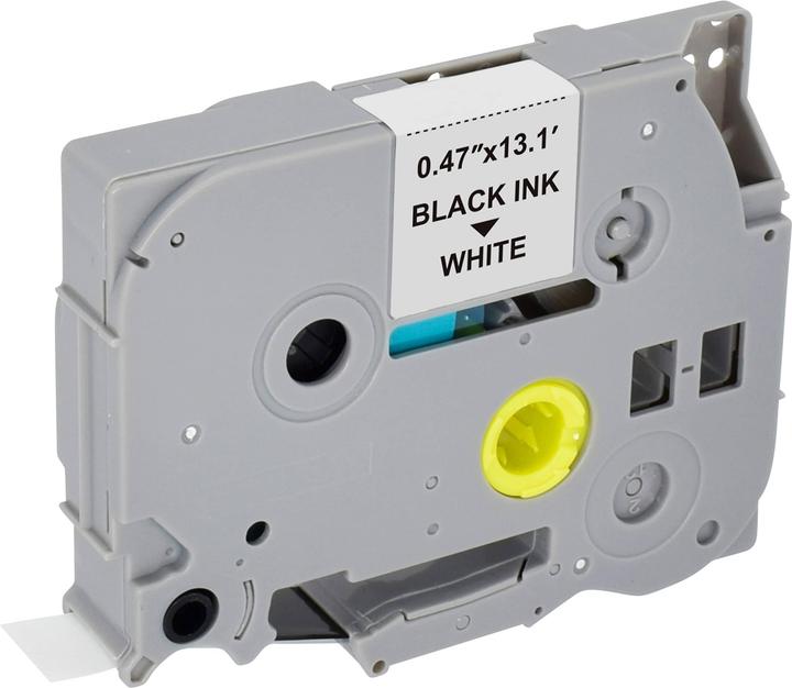 Produktbild MediaRange Schriftbandkassette schwarz auf weiÃŸ 4m x 12mm (1.20 cm, Schwarz)