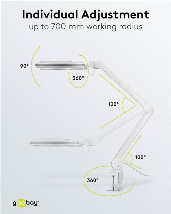 Produktbild Goobay LED-Klemm-Lupenleuchte, 8 W (650 lm)
