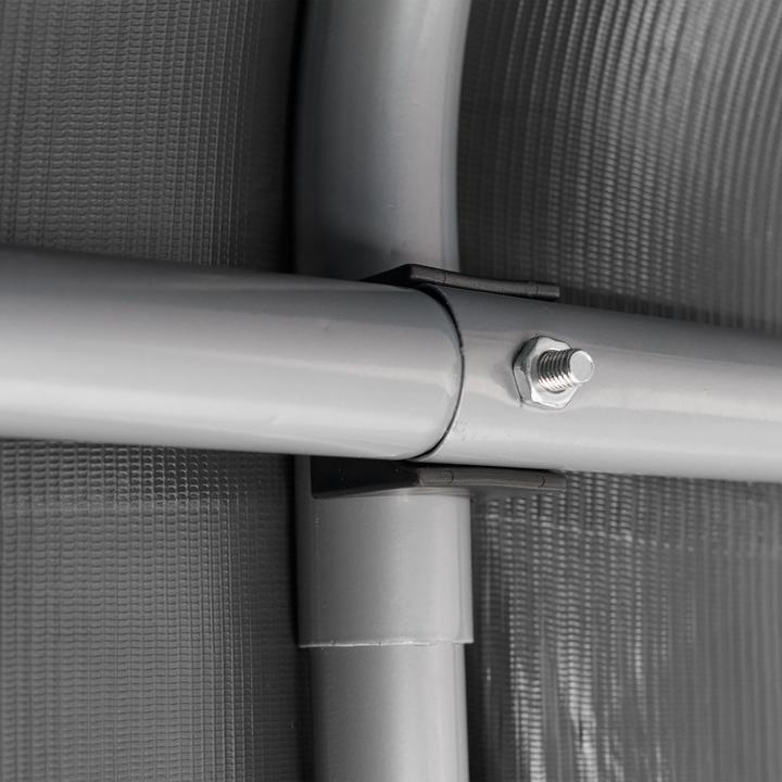 Actual product image Toolport Zeltgarage ca. 3,3 x 6,2 m PREMIUM Carport PE 600 N Plane Unterstand Lagerzelt Garage in dunkelgrau