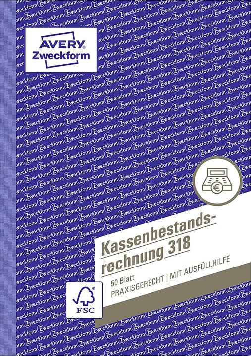 Produktbild Avery Kassenbestandsrechnung (50 x)