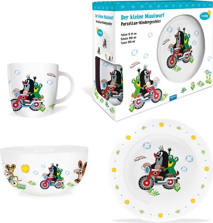 Image du produit Set de vaisselle Taupe Moto 3 pièces