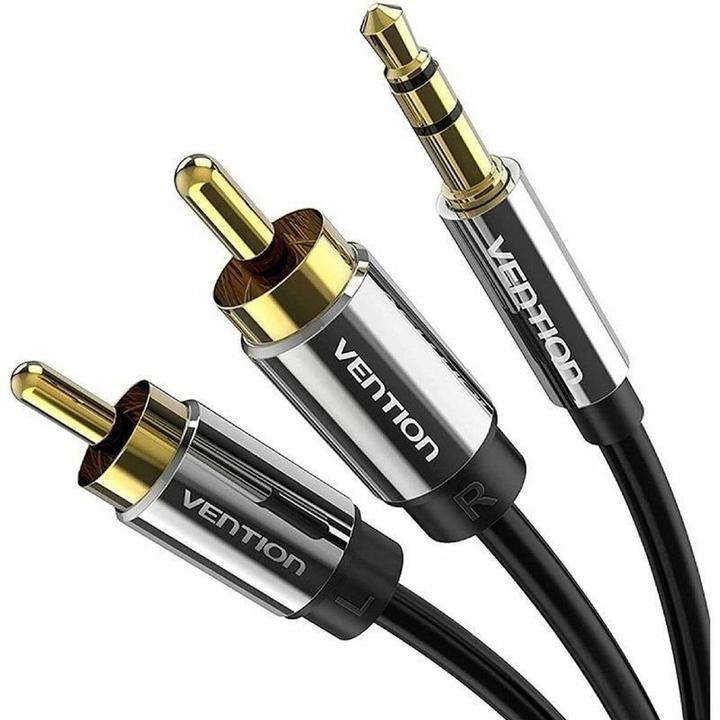 Immagine prodotto Vention Cavo 2xRCA (Cinch) jack a 3,5mm BCFBJ 5m (nero) (5 m, Cinch)